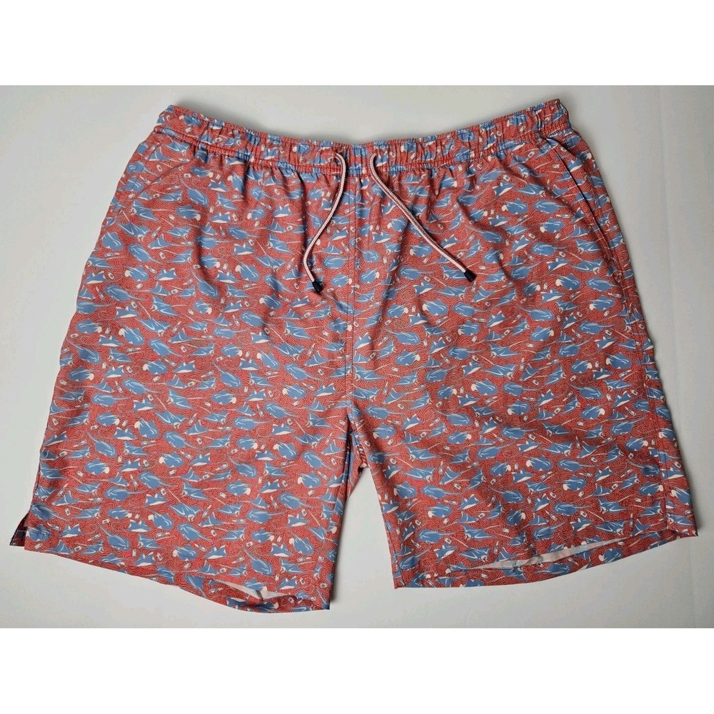 Peter Millar Men's Manta Ray Lined Drawstring Bathing Suit 2XL